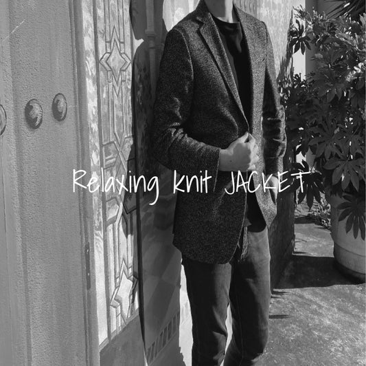#600 Relaxing knit JERSEY JACKET